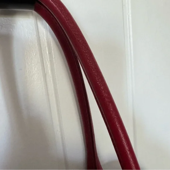 Furla Elegant Black and Red Leather Handbag